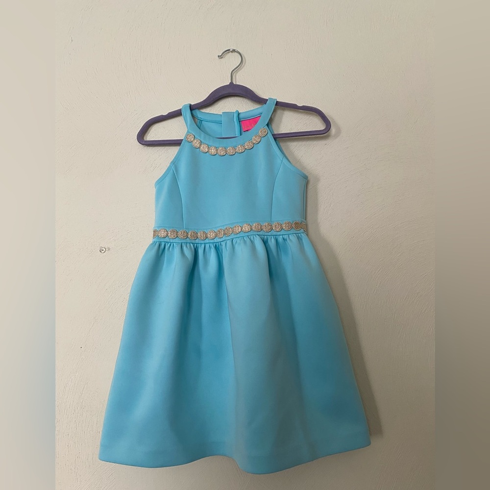 Lilly Pulitzer Girls’ Blue Party Dress – Size Small (4-5)